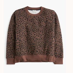 J. Crew Women's Brown Leopard Sweatshirt Size Small NWT